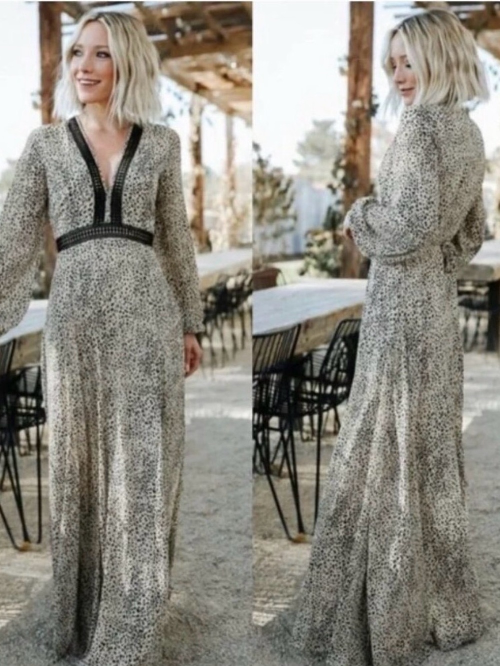 EUC Baltic Born Leopard Maxi Dress